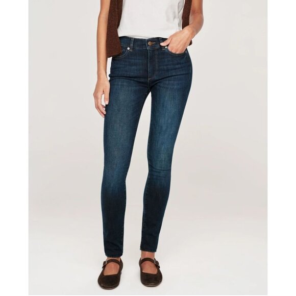 DL1961 NWT Florence Skinny Mid Rise Instasculpt 30" Jeans Dark Wash Size 24 - Picture 1 of 9